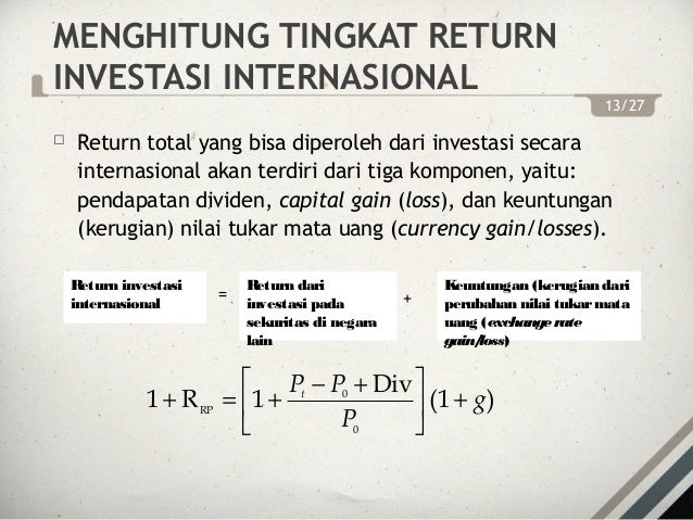 Portofolio Investasi Bab 20 Investasi International