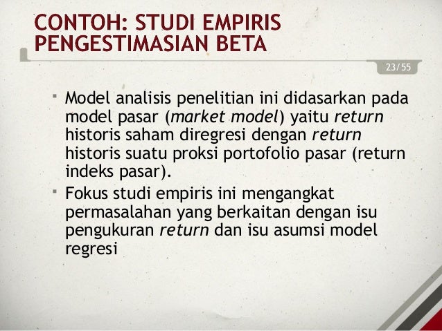 Portofolio Investasi Bab 21 Estimasi Beta