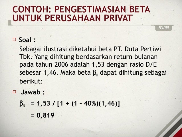 Portofolio Investasi Bab 21 Estimasi Beta