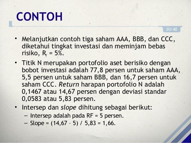 Portofolio Investasi Bab 5 Pemilhan Portofolio