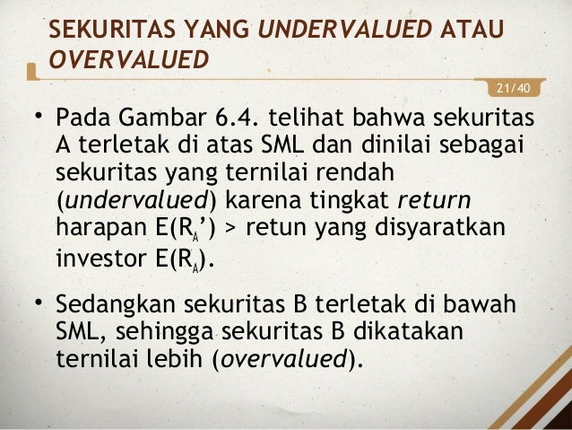 Portofolio Investasi Bab 6 Model Model Keseimbangan