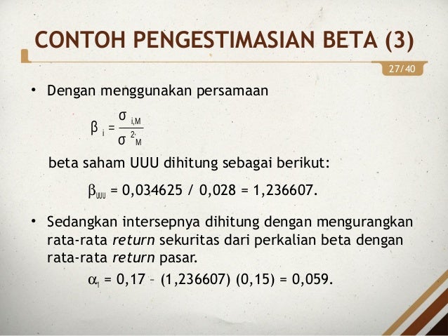 Portofolio Investasi Bab 6 Model Model Keseimbangan
