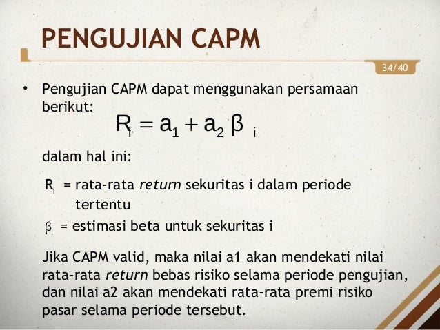 Portofolio Investasi Bab 6 Model Model Keseimbangan