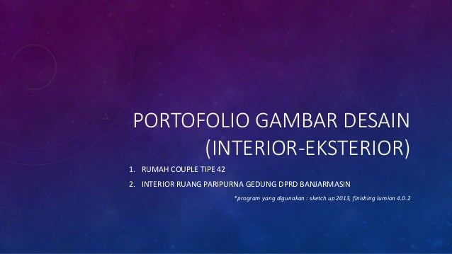Portofolio gambar desain (interior eksterior)