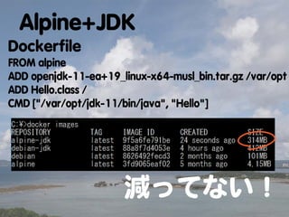 Dockerに向けて、Javaもダイエット