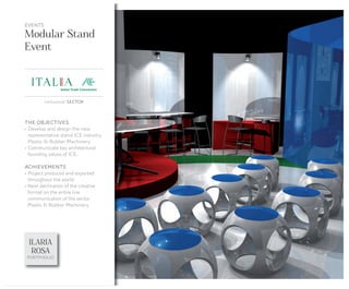 EVENTS
Modular Stand
Event




 ILARIA
  ROSA
PORTPHOLIO
 