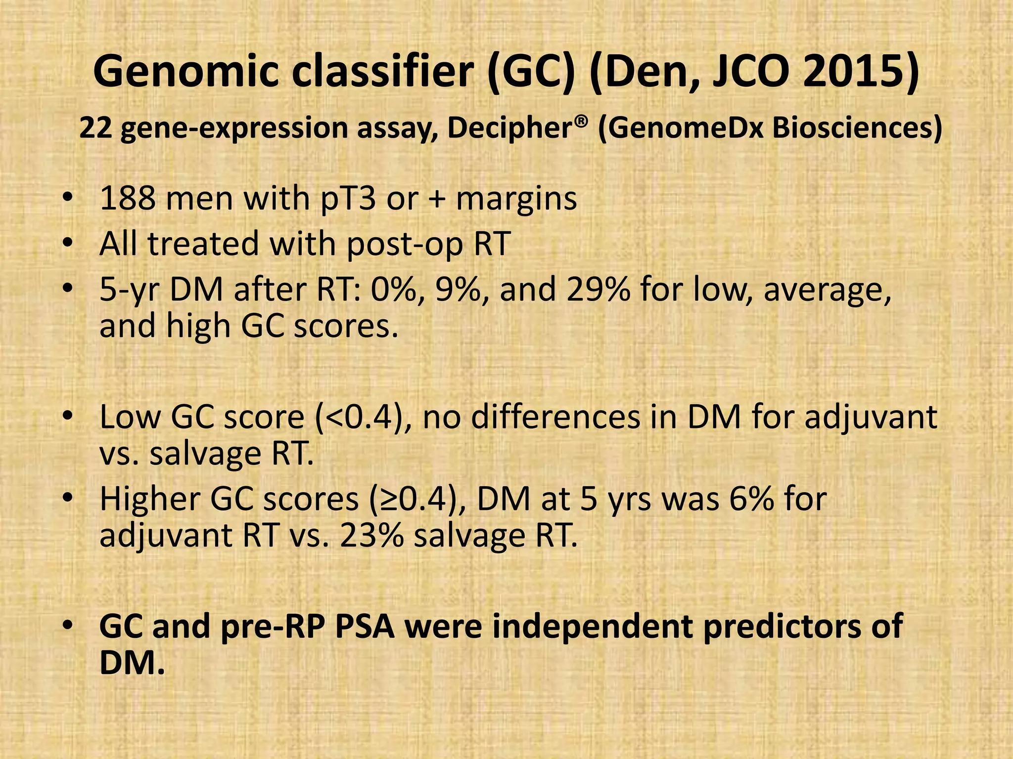 Post Operative RT in Carcinoma prostate | PPTX