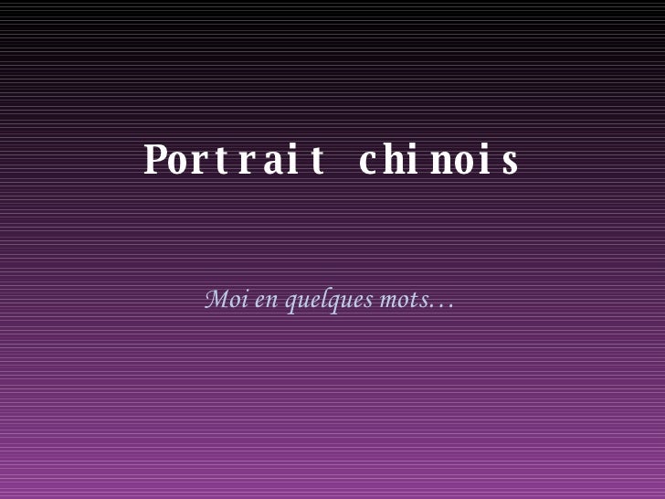 Portrait Chinois