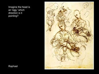 Imagine the head is
an 'egg,' which
direction is it
pointing?
Raphael
 