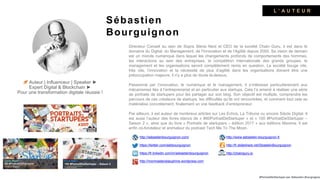 #PortraitDeStartuper par Sébastien Bourguignon
Sébastien
Bourguignon
L ’ A U T E U R
Directeur Conseil au sein de Sopra St...