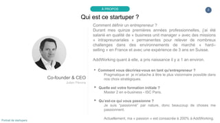 Portrait de startuper #67 - AddWorking - Julien Pérona | PPTX