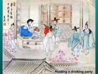 Holding a drinking party ' 