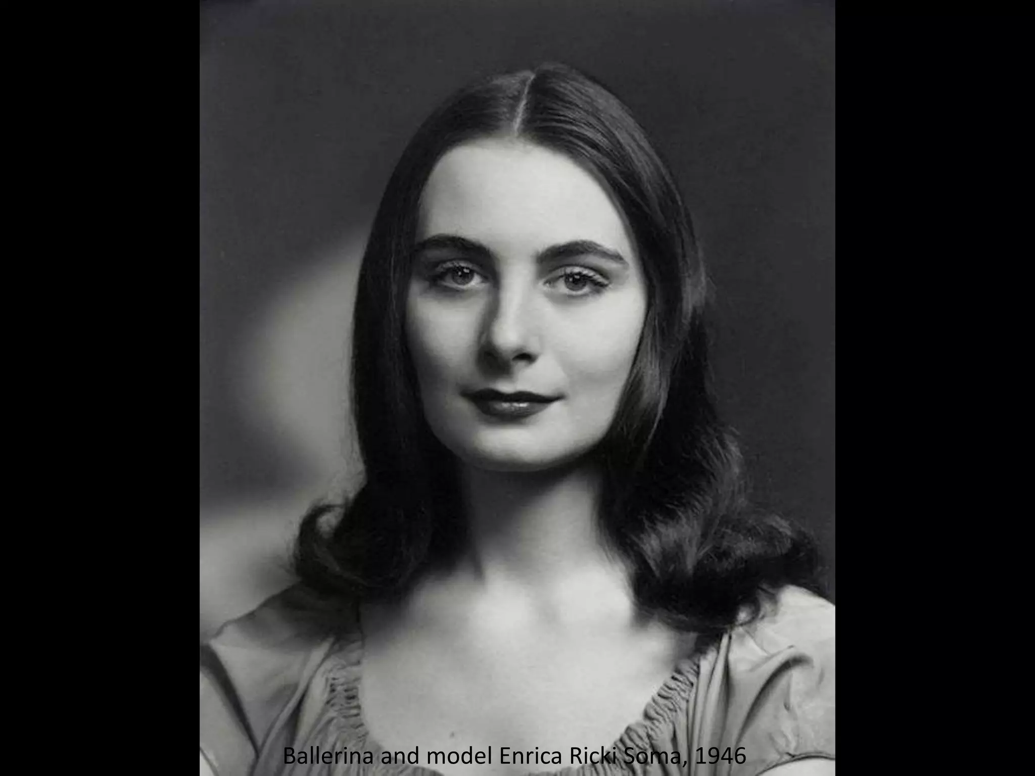 Ballerina and model Enrica Ricki Soma, 1946
 
