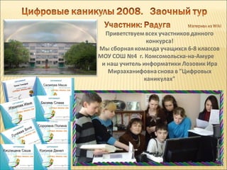 Саликова Маша Беляев Слава Сорокина Полина Коконов Данил Кислицина Саша Луняева Вика Жарикова Женя 