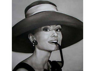 Portret Audrey Hepburn door Saskia Vugts Portretschilder