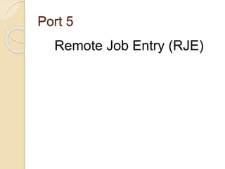 20 Common Ports and their purposes | PPTX