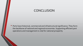Ports and harbours | PPTX