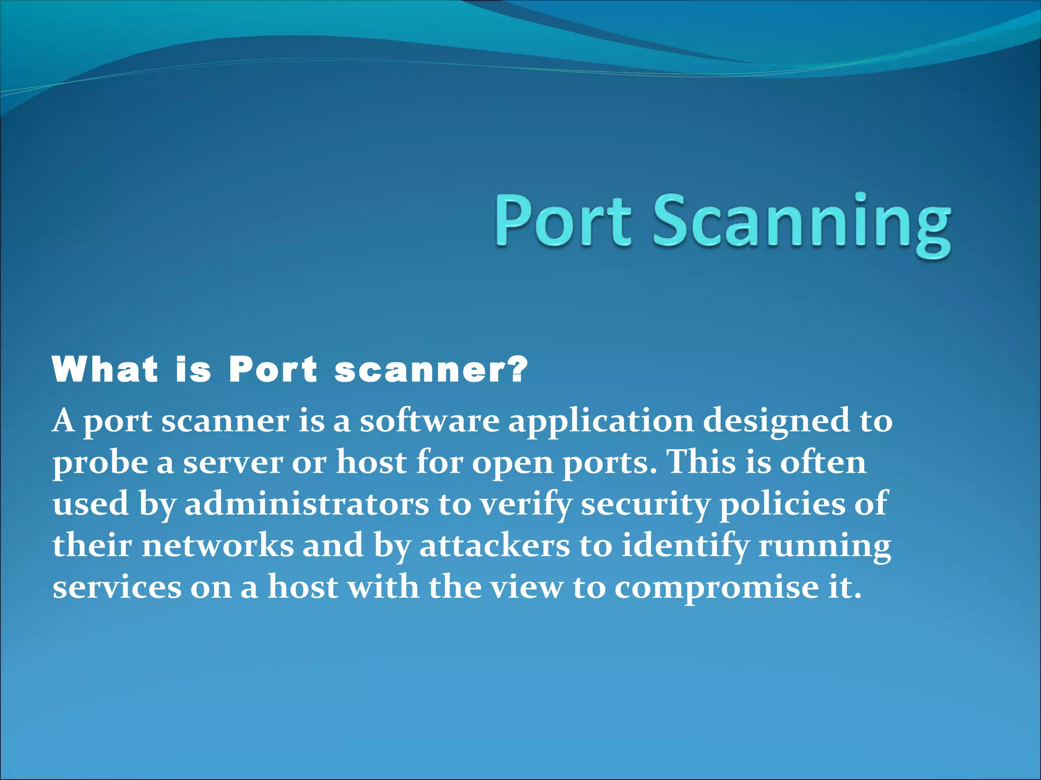 Port scanning | PPT