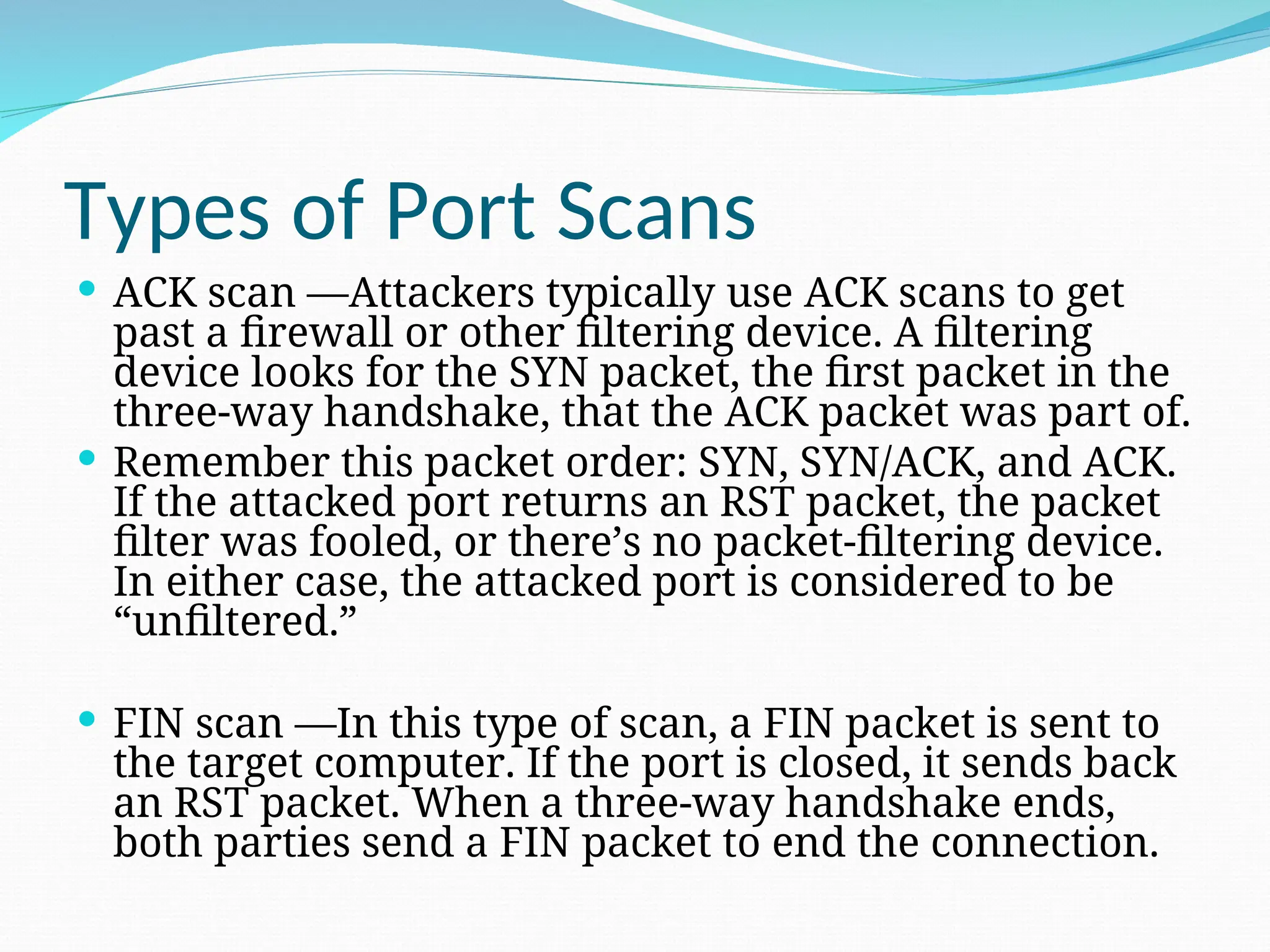 Port Scanning in computer networks with .ppt