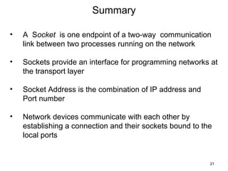 Ports & sockets | PPT