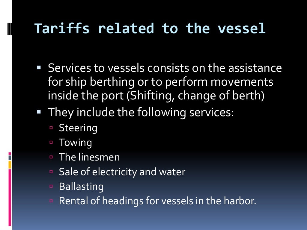 Port tariff and overview of Malaysia west port's tariff