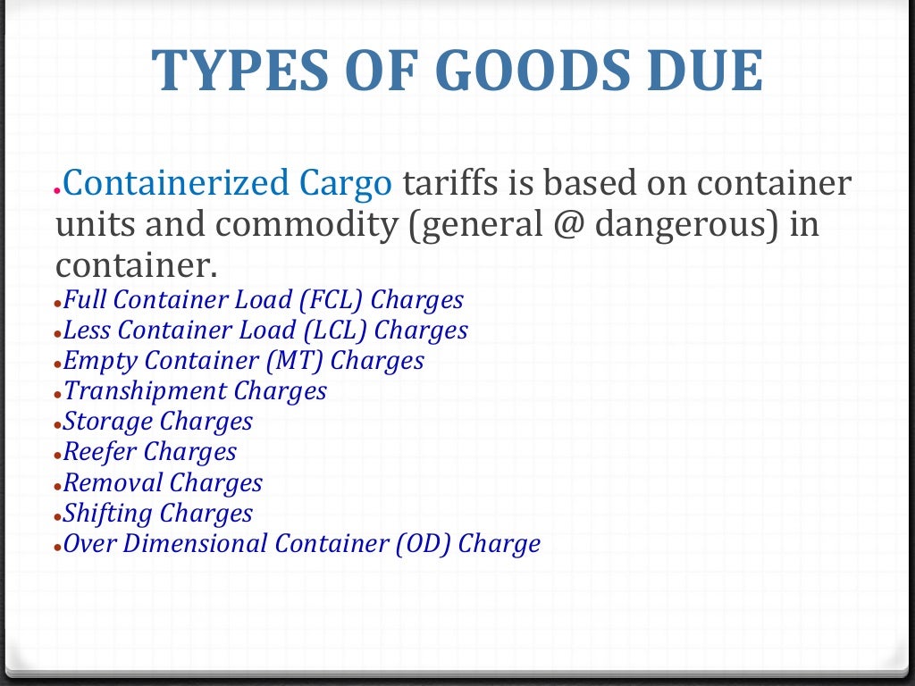 Port tariff