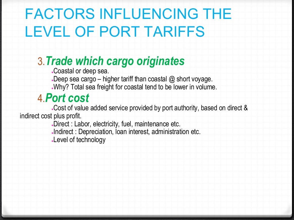 Port tariff