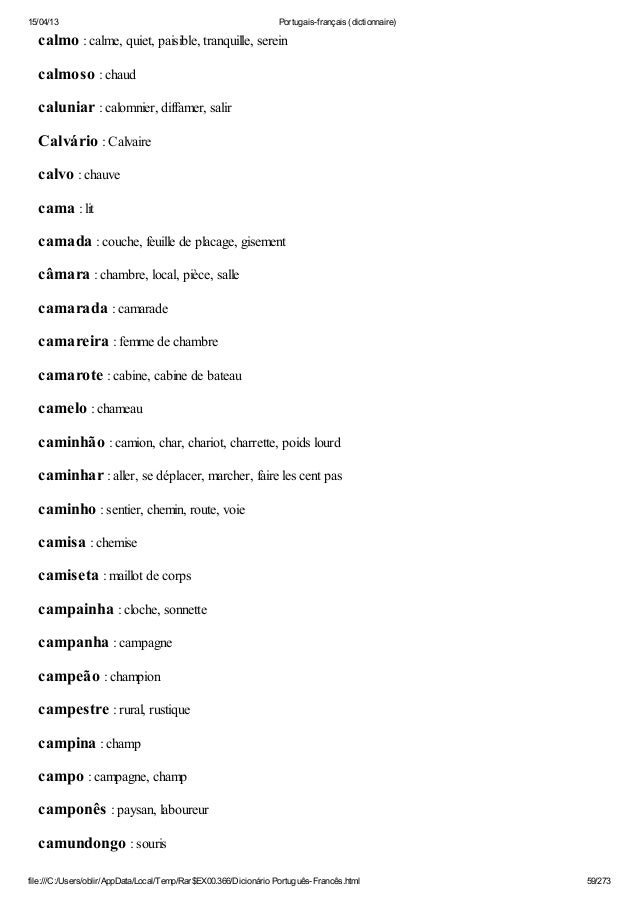 Télécharger gratuitement Images Portugais Francais Dictionnaire le plus cool par