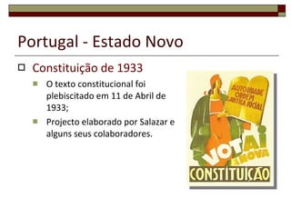 Organização Política do Estado Constituição de 1933 
