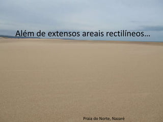 Além de extensos areais rectilíneos…Praia do Norte, Nazaré