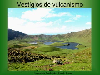A ilha do Corvo é a menor ilha dos Açores com uma superfície de 17 km2 .Grupos central e ocidental vistos do espaço