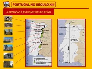PORTUGAL NO SÉCULO XIII
A DIMENSÃO E AS FRONTEIRAS DO REINO
 