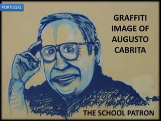 GRAFFITI
IMAGE OF
AUGUSTO
CABRITA
THE SCHOOL PATRON
PORTUGAL
 