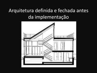 Arquitetura definida e fechada antes da implementação