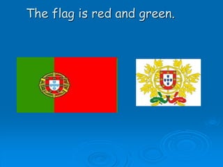 The flag is red and green.
 
