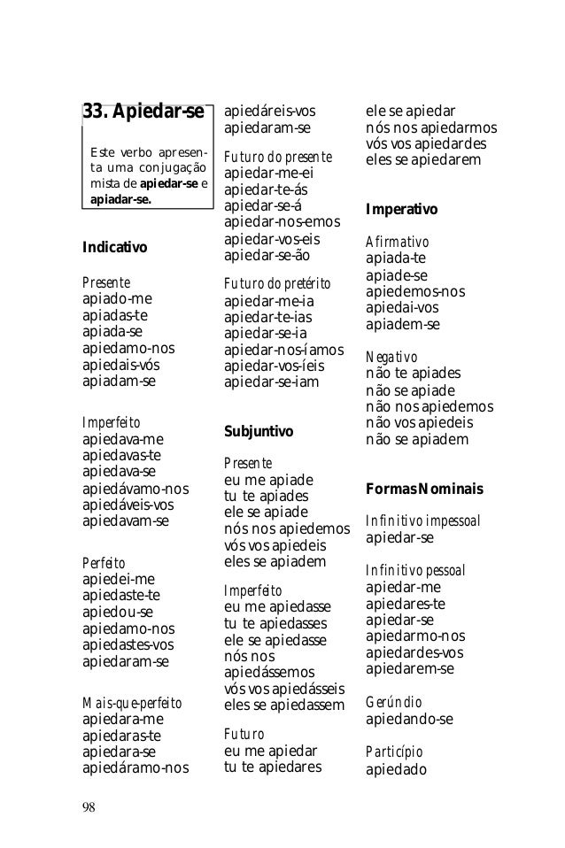 Guia pratico de conjugacao e concordancia dos verbos em portugues