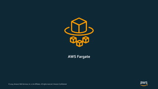 © 2019, Amazon Web Services, Inc. or its Affiliates. All rights reserved. Amazon Confidential
AWS Fargate
 