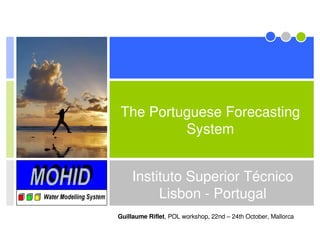The Portuguese Forecasting 
         System


     Instituto Superior Técnico 
          Lisbon ­ Portugal
Guillaume Riflet, POL workshop, 22nd – 24th October, Mallorca 