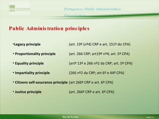 The Portuguese Public Administration Organization, David Ferraz | PPT