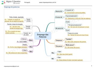  
 
5 
Mapas & Questões
para Concursos
Português www.mapasequestoes.com.br 
mapasequestoes@gmail.com
Emprego de palavras 
 
 