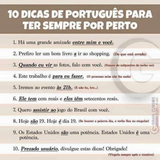 Dicas de Português