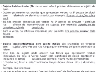 Português - A ORAÇÃO E ESTRUTURA BÁSICA | PPTX