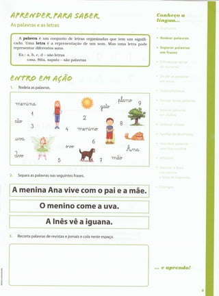 Português  estudar para os testes - 1º ano