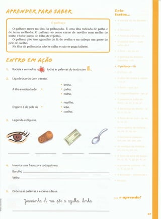 Português  estudar para os testes - 1º ano