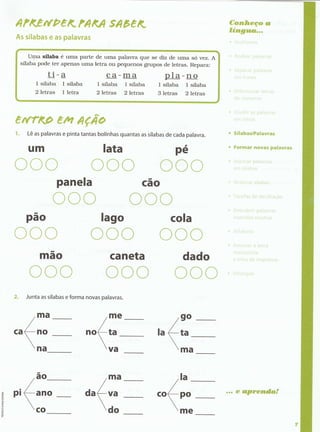 Português  estudar para os testes - 1º ano