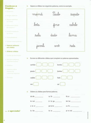 Português  estudar para os testes - 1º ano