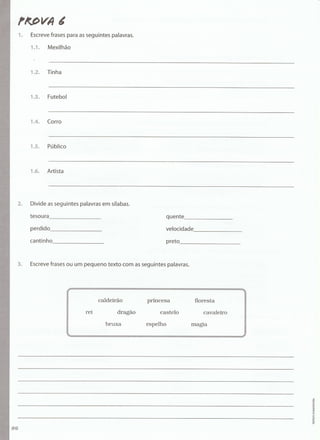 Português  estudar para os testes - 1º ano