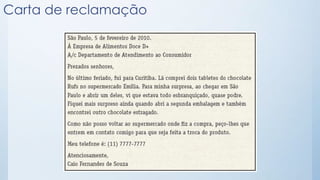 Carta de reclamação
 