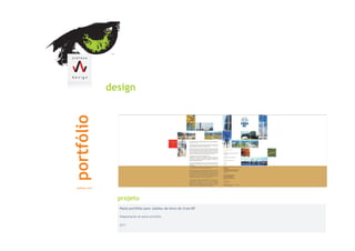design




  Pasta portfólio para Jubileu de Ouro do Crea-DF

  Diagramação de pasta portfólio

  2011
 