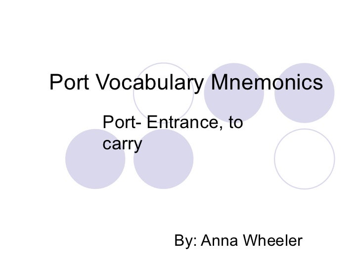 Port vocabulary mnemonics